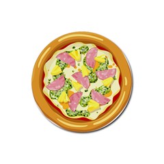 Pizza Clip Art Rubber Round Coaster (4 Pack)  by Sapixe