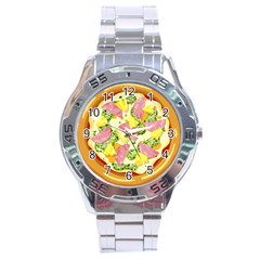 Pizza Clip Art Stainless Steel Analogue Watch