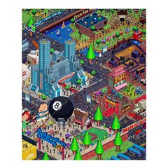 Pixel Art City Shower Curtain 60  X 72  (medium) 