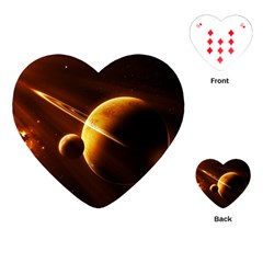 Planets Space Playing Cards (heart)  by Sapixe