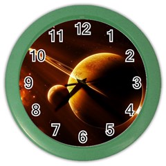 Planets Space Color Wall Clocks