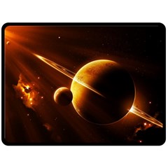 Planets Space Double Sided Fleece Blanket (large) 