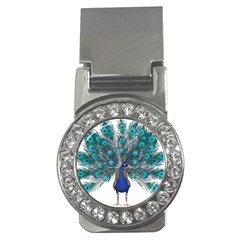 Peacock Bird Peacock Feathers Money Clips (cz)  by Sapixe