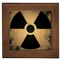 Radioactive Warning Signs Hazard Framed Tiles by Sapixe