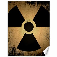 Radioactive Warning Signs Hazard Canvas 36  X 48   by Sapixe