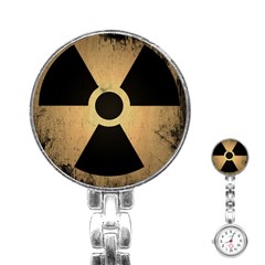 Radioactive Warning Signs Hazard Stainless Steel Nurses Watch by Sapixe