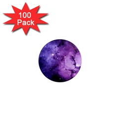Purple Space 1  Mini Magnets (100 Pack) 