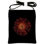 Red Flower Blooming In The Dark Shoulder Sling Bags Front