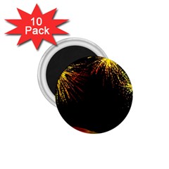 Rainbow Fireworks Celebration Colorful Abstract 1 75  Magnets (10 Pack)  by Sapixe