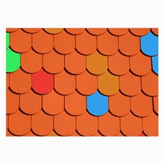 Roof Brick Colorful Red Roofing Large Glasses Cloth by Sapixe