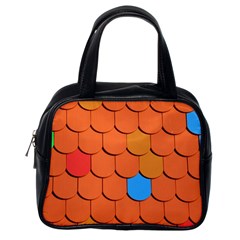 Roof Brick Colorful Red Roofing Classic Handbags (one Side) by Sapixe