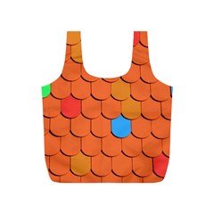 Roof Brick Colorful Red Roofing Full Print Recycle Bags (s)  by Sapixe