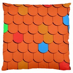 Roof Brick Colorful Red Roofing Standard Flano Cushion Case (one Side) by Sapixe