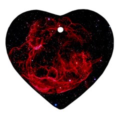 Red Nebulae Stella Ornament (heart) by Sapixe