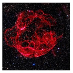 Red Nebulae Stella Large Satin Scarf (square) by Sapixe