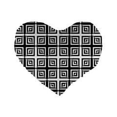 Seamless Pattern Background Black And White Standard 16  Premium Flano Heart Shape Cushions