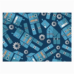 Seamless Pattern Robot Large Glasses Cloth (2-side) by Sapixe