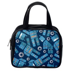 Seamless Pattern Robot Classic Handbags (one Side) by Sapixe