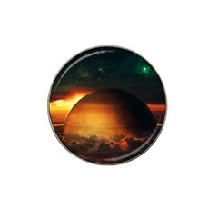 Saturn Rings Fantasy Art Digital Hat Clip Ball Marker by Sapixe