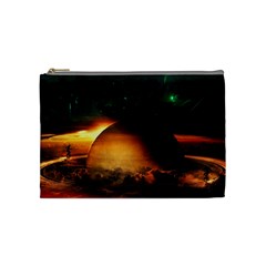 Saturn Rings Fantasy Art Digital Cosmetic Bag (medium) 