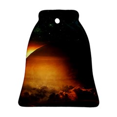 Saturn Rings Fantasy Art Digital Bell Ornament (two Sides) by Sapixe