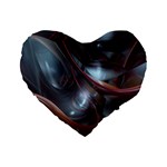 Shells Around Tubes Abstract Standard 16  Premium Flano Heart Shape Cushions Front