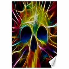 Skulls Multicolor Fractalius Colors Colorful Canvas 20  X 30   by Sapixe