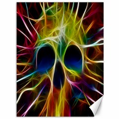 Skulls Multicolor Fractalius Colors Colorful Canvas 36  X 48   by Sapixe