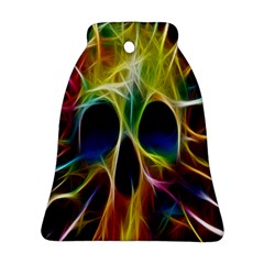 Skulls Multicolor Fractalius Colors Colorful Ornament (bell) by Sapixe