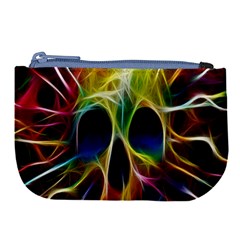 Skulls Multicolor Fractalius Colors Colorful Large Coin Purse