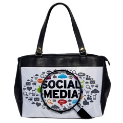 Social Media Computer Internet Typography Text Poster Office Handbags by Sapixe