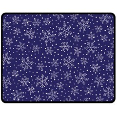 Snowflakes Pattern Fleece Blanket (medium)  by Sapixe