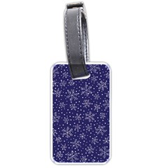 Snowflakes Pattern Luggage Tags (one Side)  by Sapixe