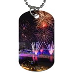 Singapore The Happy New Year Hotel Celebration Laser Light Fireworks Marina Bay Dog Tag (Two Sides) Back