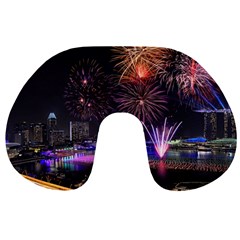 Singapore The Happy New Year Hotel Celebration Laser Light Fireworks Marina Bay Travel Neck Pillows