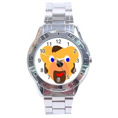 Solidarity Clipart Bear Head Teddy Bear Xmas Christmas Stuffed Animal Stainless Steel Analogue Watch