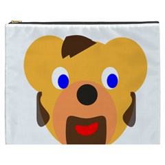 Solidarity Clipart Bear Head Teddy Bear Xmas Christmas Stuffed Animal Cosmetic Bag (xxxl) 