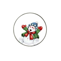 Snowman With Scarf Hat Clip Ball Marker (10 Pack) by Sapixe