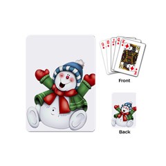Snowman With Scarf Playing Cards (mini)  by Sapixe