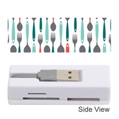 Spoon Fork Knife Pattern Memory Card Reader (stick)  by Sapixe