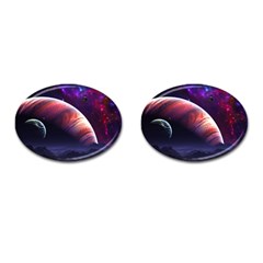 Space Art Nebula Cufflinks (oval) by Sapixe