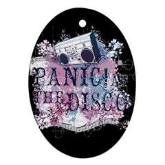 Panic At The Disco Art Oval Ornament (Two Sides)