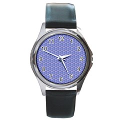 Delicate Tiles Round Metal Watch by jumpercat