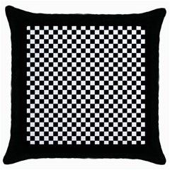 Checker Black and White Throw Pillow Case (Black)