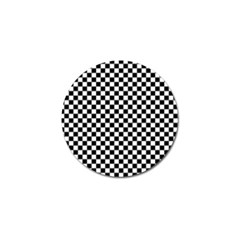 Checker Black and White Golf Ball Marker (4 pack)