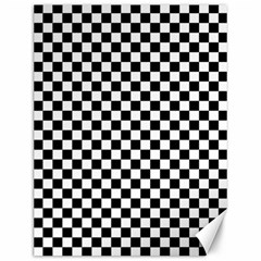 Checker Black and White Canvas 12  x 16  