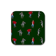 Drake Ugly Holiday Christmas Rubber Coaster (Square) 