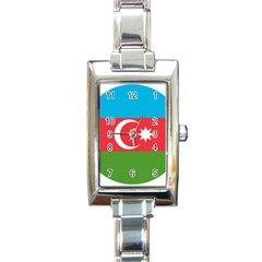 Roundel Of Azerbaijan Air Force Rectangle Italian Charm Watch by abbeyz71