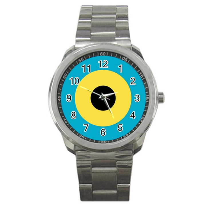 Roundel of Royal Bahamas Defence Force Air Wing Sport Metal Watch