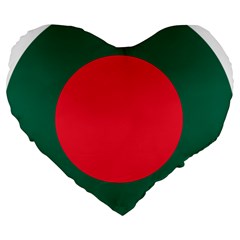 Roundel Of Bangladesh Air Force Large 19  Premium Heart Shape Cushions by abbeyz71